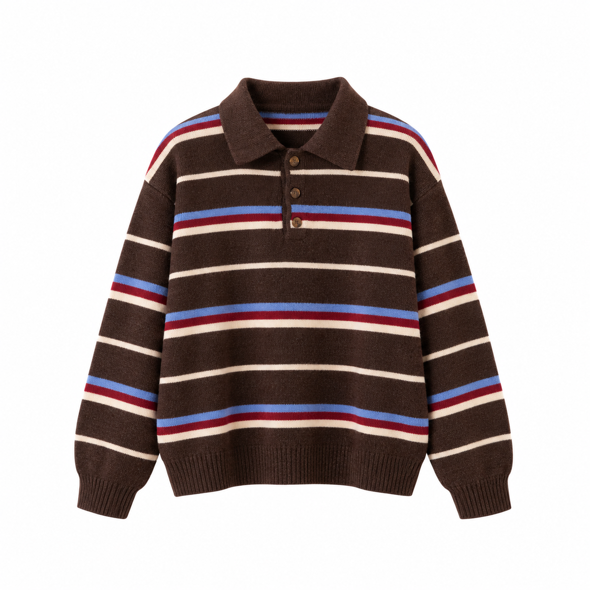 MONACO Striped Knit Polo